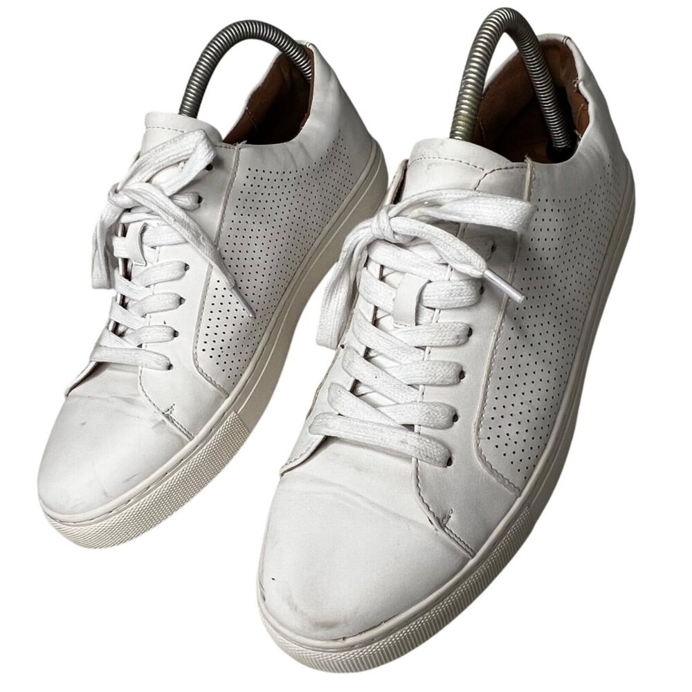 SL by Supply Lab Riley 11.5M BUSTER White Leather Men Sneakers Casual Perforated